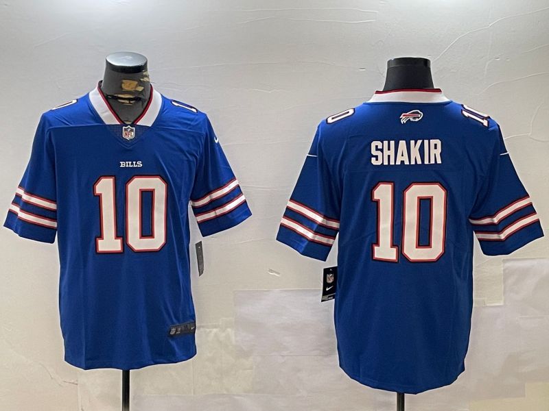 Men Buffalo Bills #10 Shakir Blue Second generation 2024 Nike Limited NFL Jersey style 1